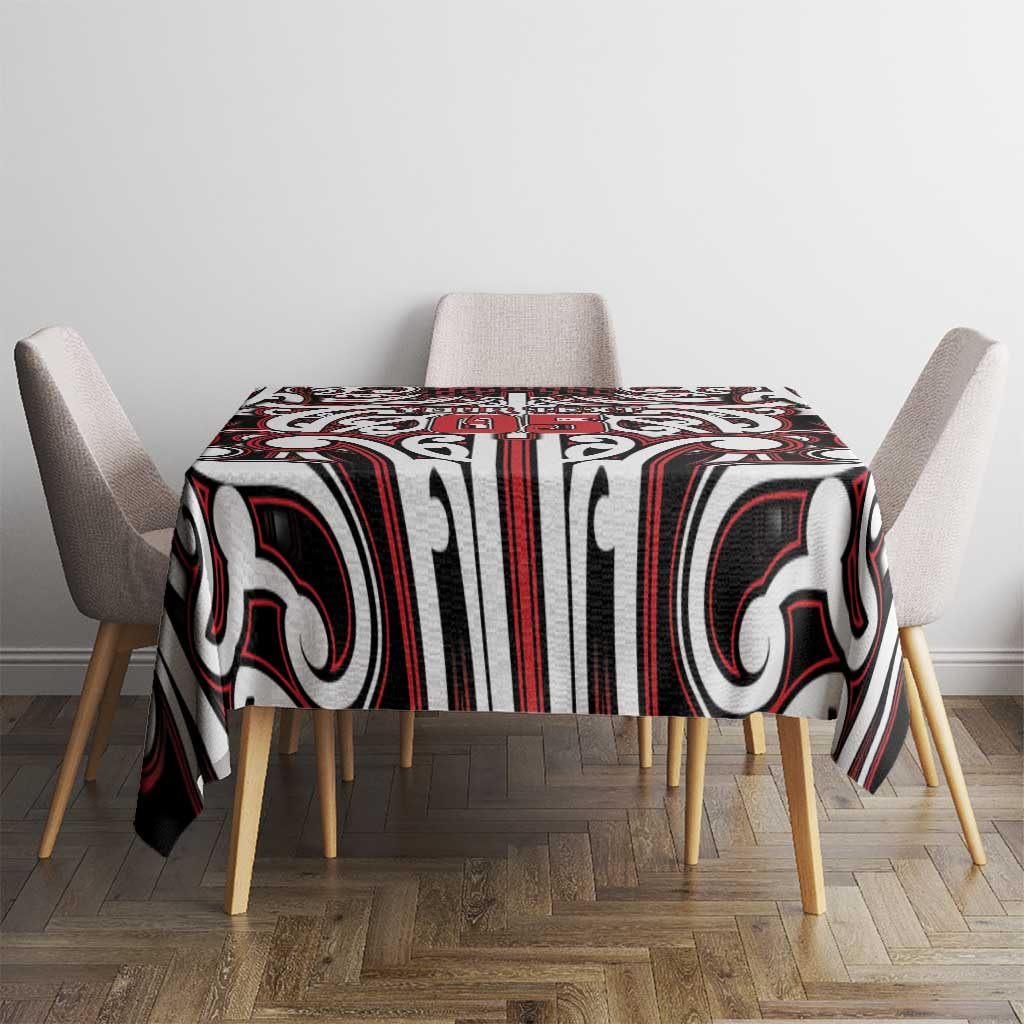 Custom Aotearoa Ngapuhi Tablecloth Maori Tribal Pattern Mix Poutama LT05 - Polynesian Pride