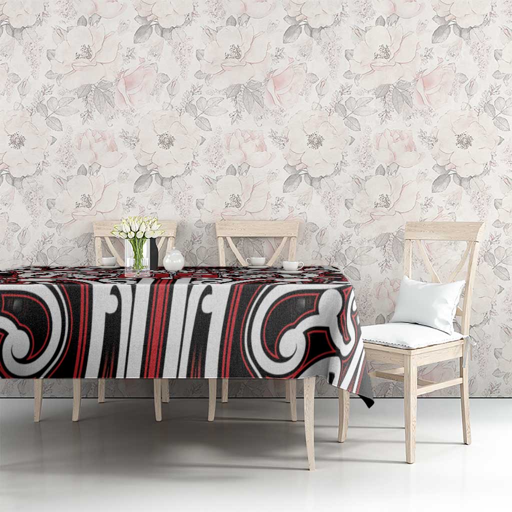 Custom Aotearoa Ngapuhi Tablecloth Maori Tribal Pattern Mix Poutama LT05 - Polynesian Pride