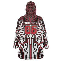 Custom Aotearoa Ngapuhi Wearable Blanket Hoodie Maori Tribal Pattern Mix Poutama LT05 - Polynesian Pride