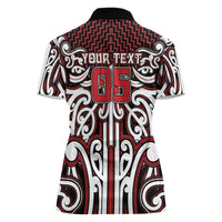 Custom Aotearoa Ngapuhi Women Polo Shirt Maori Tribal Pattern Mix Poutama LT05 - Polynesian Pride