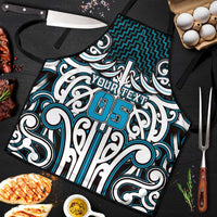 Custom Aotearoa Ngati Porou Apron Maori Tribal Pattern Mix Poutama LT05 Blue - Polynesian Pride