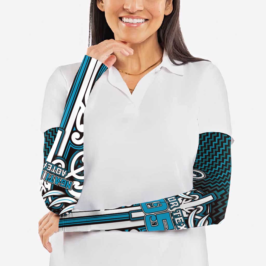 Custom Aotearoa Ngati Porou Arm Sleeves Maori Tribal Pattern Mix Poutama LT05 - Polynesian Pride