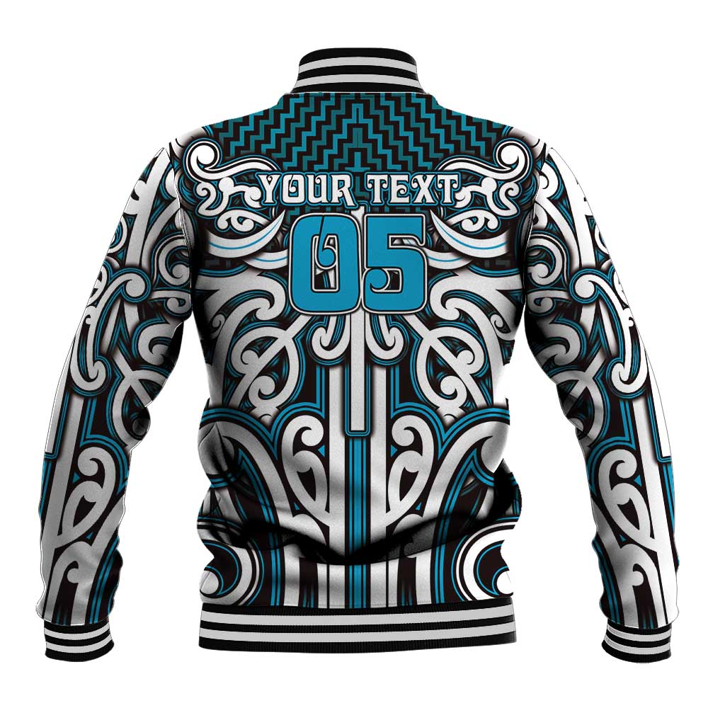 Custom Aotearoa Ngati Porou Baseball Jacket Maori Tribal Pattern Mix Poutama LT05 - Polynesian Pride