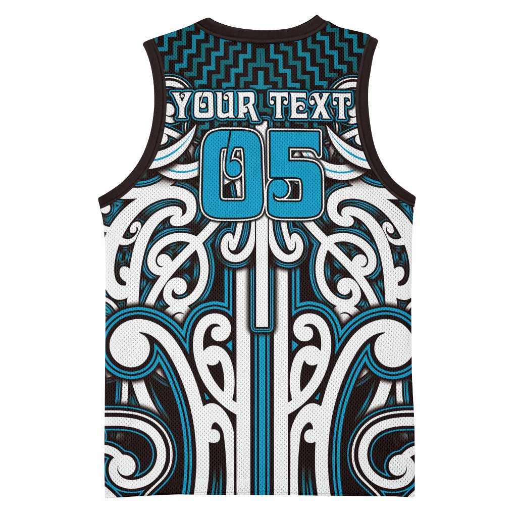 Custom Aotearoa Ngati Porou Basketball Jersey Maori Tribal Pattern Mix Poutama LT05 - Polynesian Pride