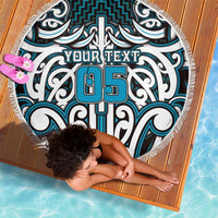 Custom Aotearoa Ngati Porou Beach Blanket Maori Tribal Pattern Mix Poutama LT05 - Polynesian Pride
