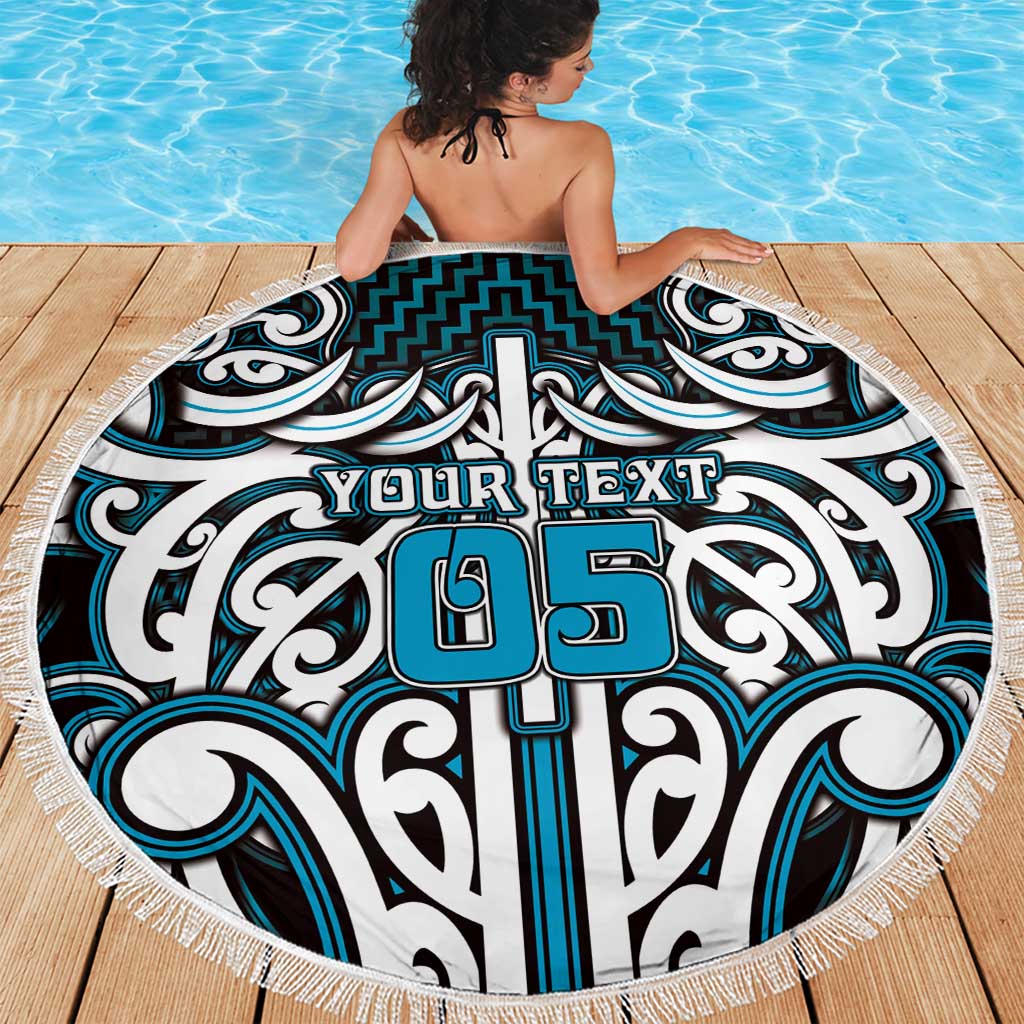 Custom Aotearoa Ngati Porou Beach Blanket Maori Tribal Pattern Mix Poutama LT05 - Polynesian Pride
