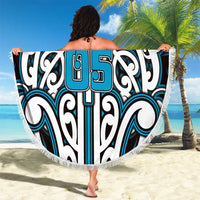 Custom Aotearoa Ngati Porou Beach Blanket Maori Tribal Pattern Mix Poutama LT05 - Polynesian Pride