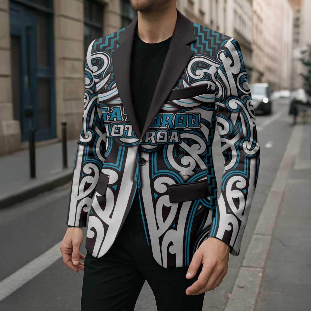 Custom Aotearoa Ngati Porou Blazer Maori Tribal Pattern Mix Poutama LT05 - Polynesian Pride