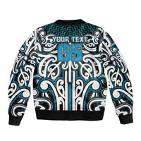 Custom Aotearoa Ngati Porou Bomber Jacket Maori Tribal Pattern Mix Poutama LT05 - Polynesian Pride