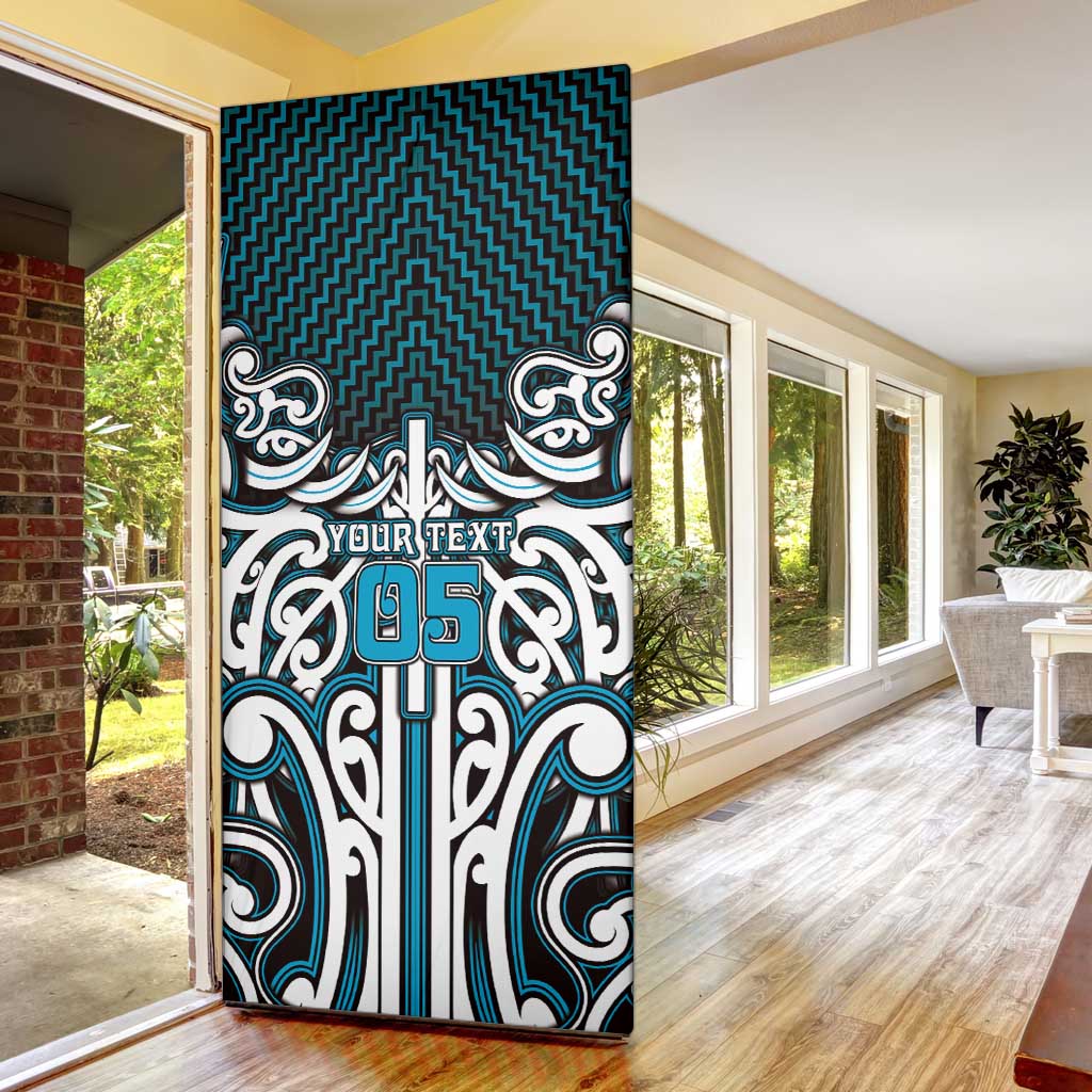 Custom Aotearoa Ngati Porou Door Cover Maori Tribal Pattern Mix Poutama LT05 - Polynesian Pride