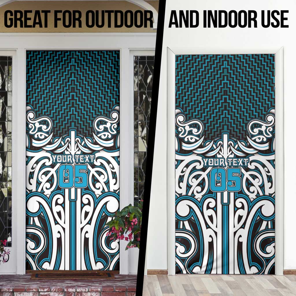 Custom Aotearoa Ngati Porou Door Cover Maori Tribal Pattern Mix Poutama LT05 - Polynesian Pride