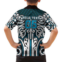 Custom Aotearoa Ngati Porou Family Matching Long Sleeve Bodycon Dress and Hawaiian Shirt Maori Tribal Pattern Mix Poutama