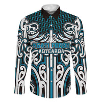 Custom Aotearoa Ngati Porou Family Matching Tank Maxi Dress and Hawaiian Shirt Maori Tribal Pattern Mix Poutama