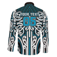 Custom Aotearoa Ngati Porou Family Matching Tank Maxi Dress and Hawaiian Shirt Maori Tribal Pattern Mix Poutama