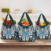 Custom Aotearoa Ngati Porou Grocery Bag Maori Tribal Pattern Mix Poutama LT05 3-pack One Size Blue - Polynesian Pride