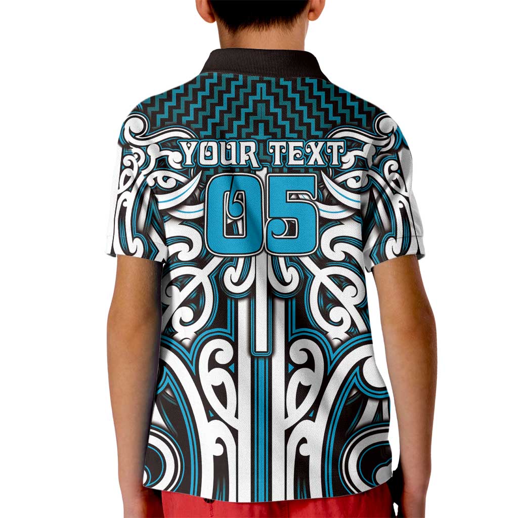 Custom Aotearoa Ngati Porou Kid Polo Shirt Maori Tribal Pattern Mix Poutama LT05 - Polynesian Pride