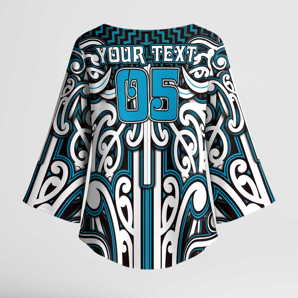 Custom Aotearoa Ngati Porou Kimono Sleeve Blouse Maori Tribal Pattern Mix Poutama LT05 - Polynesian Pride