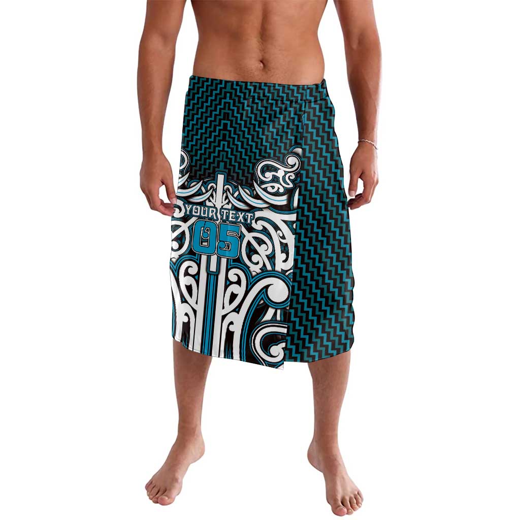 Custom Aotearoa Ngati Porou Lavalava Maori Tribal Pattern Mix Poutama LT05 Blue - Polynesian Pride