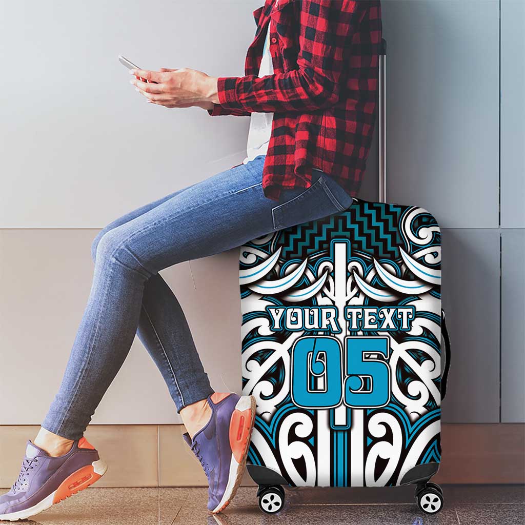 Custom Aotearoa Ngati Porou Luggage Cover Maori Tribal Pattern Mix Poutama LT05 - Polynesian Pride