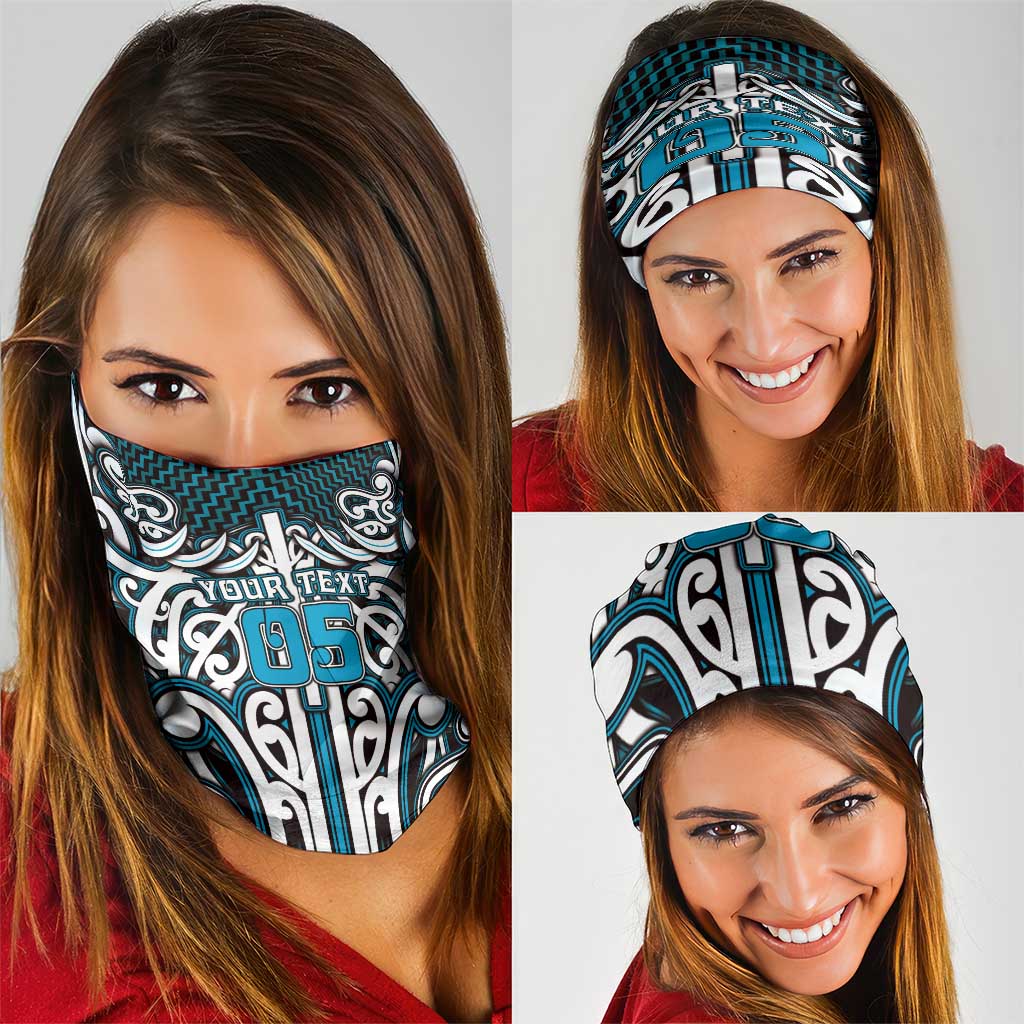 Custom Aotearoa Ngati Porou Neck Gaiter Maori Tribal Pattern Mix Poutama LT05 - Polynesian Pride