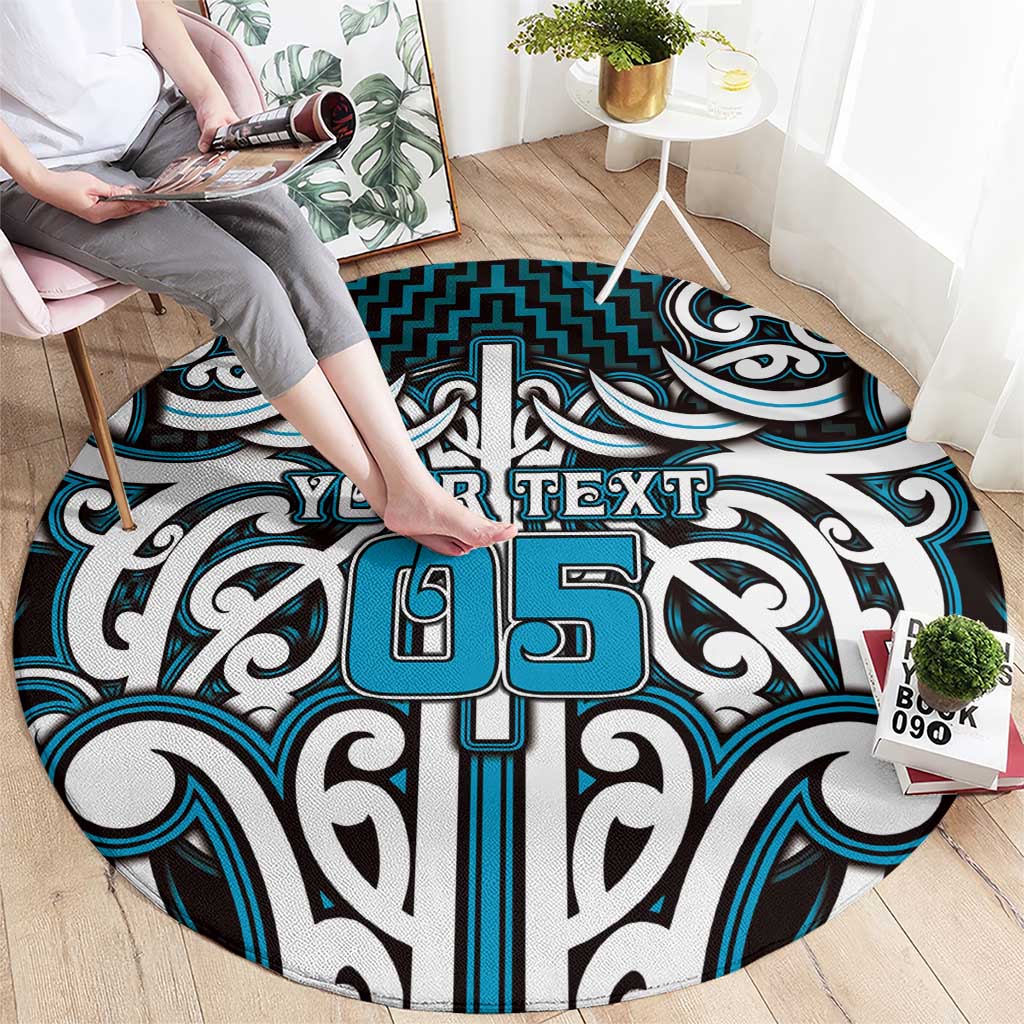 Custom Aotearoa Ngati Porou Round Carpet Maori Tribal Pattern Mix Poutama LT05 - Polynesian Pride