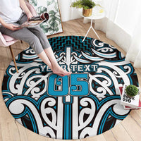 Custom Aotearoa Ngati Porou Round Carpet Maori Tribal Pattern Mix Poutama LT05 - Polynesian Pride