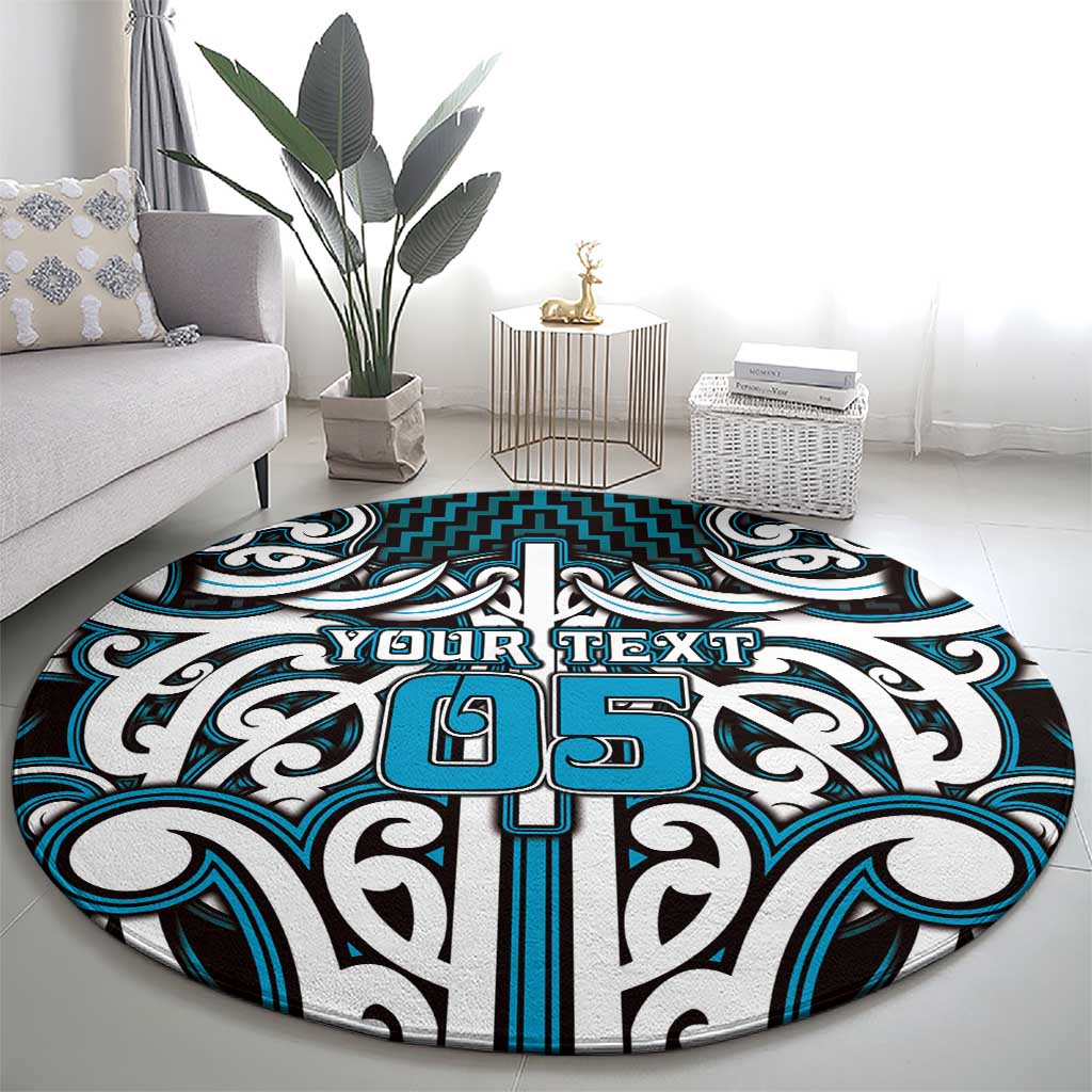 Custom Aotearoa Ngati Porou Round Carpet Maori Tribal Pattern Mix Poutama LT05 - Polynesian Pride