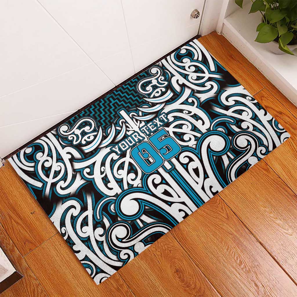 Custom Aotearoa Ngati Porou Rubber Doormat Maori Tribal Pattern Mix Poutama LT05 - Polynesian Pride