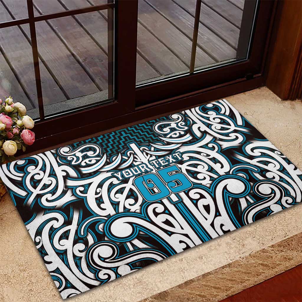 Custom Aotearoa Ngati Porou Rubber Doormat Maori Tribal Pattern Mix Poutama LT05 - Polynesian Pride