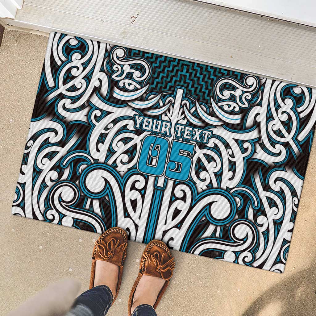 Custom Aotearoa Ngati Porou Rubber Doormat Maori Tribal Pattern Mix Poutama LT05 - Polynesian Pride