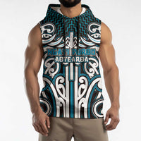 Custom Aotearoa Ngati Porou Sleeveless Hoodie Maori Tribal Pattern Mix Poutama LT05 - Polynesian Pride