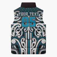 Custom Aotearoa Ngati Porou Sleeveless Puffer Jacket Maori Tribal Pattern Mix Poutama LT05 - Polynesian Pride
