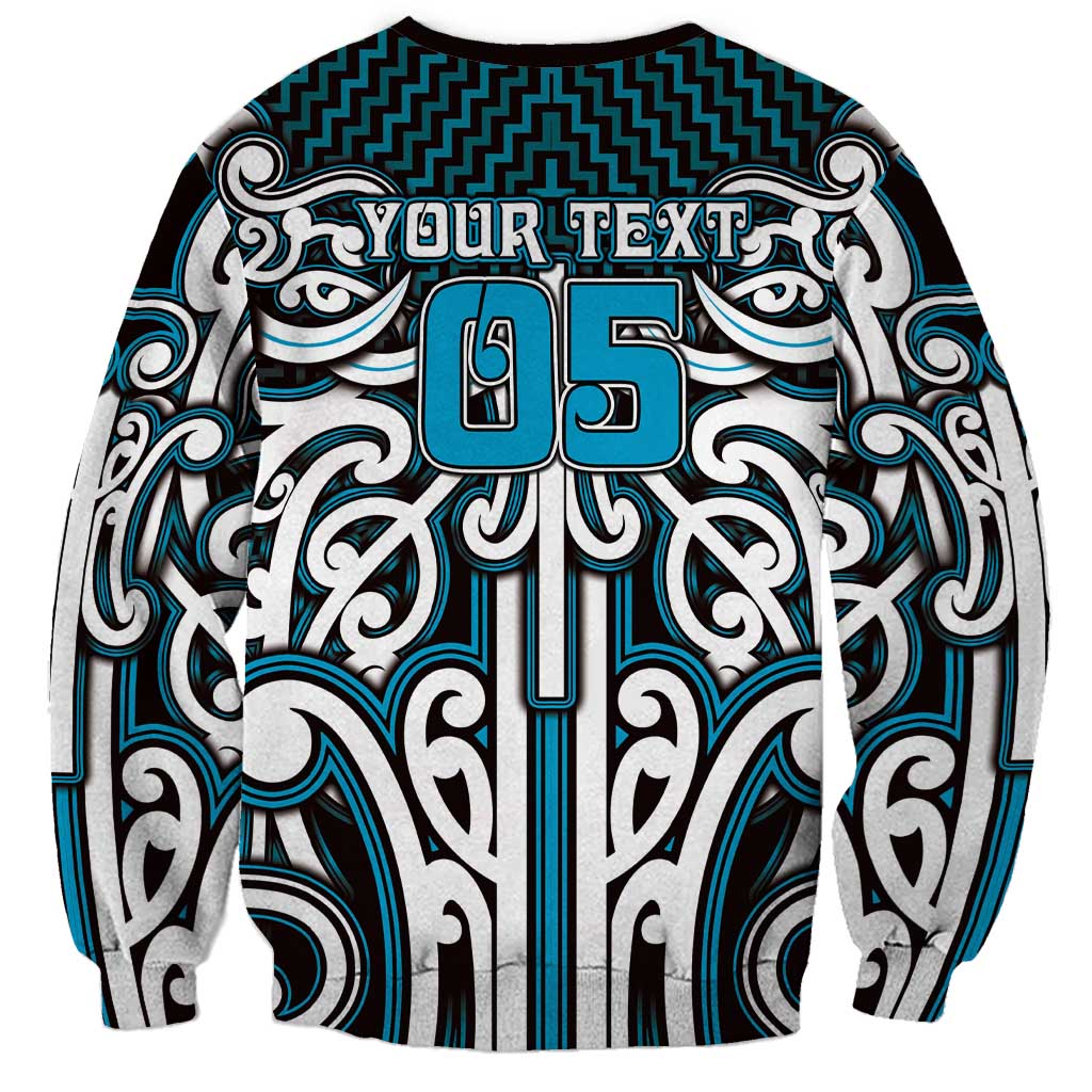Custom Aotearoa Ngati Porou Sweatshirt Maori Tribal Pattern Mix Poutama LT05 - Polynesian Pride