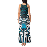 Custom Aotearoa Ngati Porou Tank Maxi Dress Maori Tribal Pattern Mix Poutama LT05 - Polynesian Pride