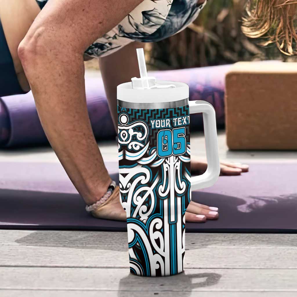 Custom Aotearoa Ngati Porou Tumbler With Handle Maori Tribal Pattern Mix Poutama LT05 - Polynesian Pride