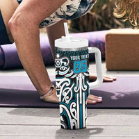 Custom Aotearoa Ngati Porou Tumbler With Handle Maori Tribal Pattern Mix Poutama LT05 - Polynesian Pride