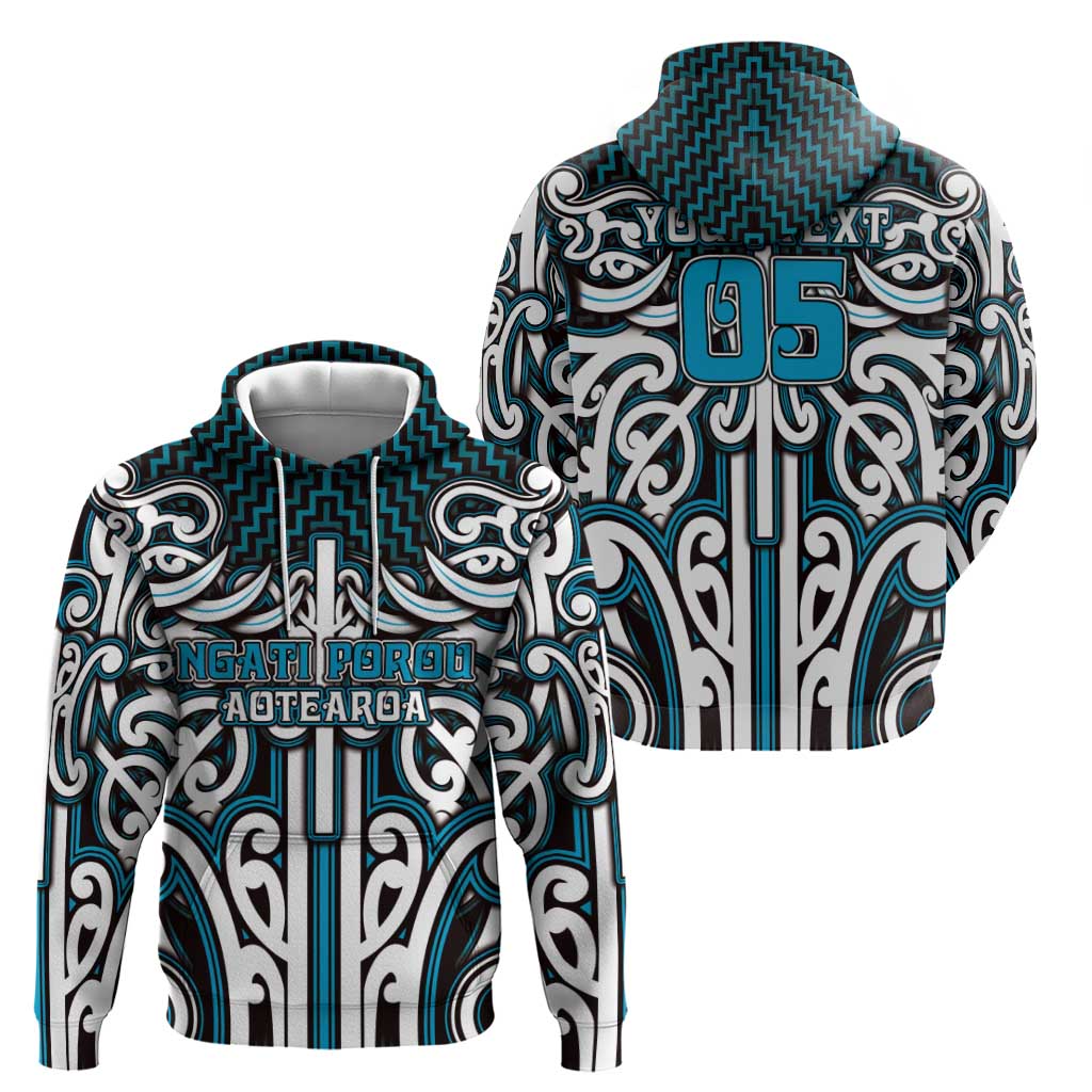 Custom Aotearoa Ngati Porou Zip Hoodie Maori Tribal Pattern Mix Poutama LT05 - Polynesian Pride