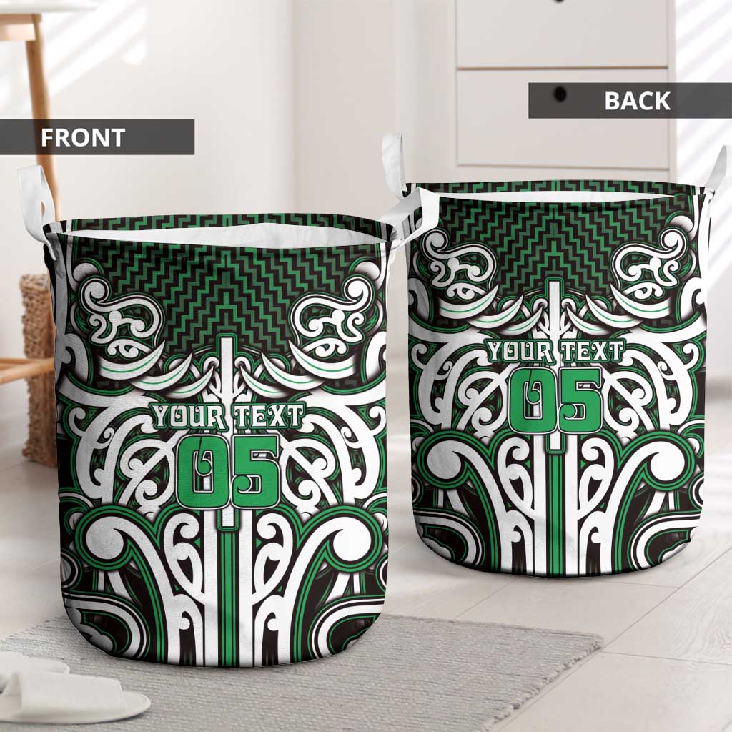 Custom Aotearoa Ngai Tahu Laundry Basket Maori Tribal Pattern Mix Poutama LT05 - Polynesian Pride