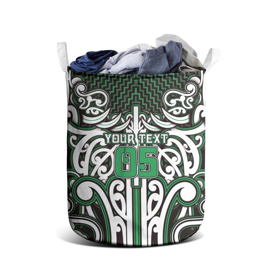Custom Aotearoa Ngai Tahu Laundry Basket Maori Tribal Pattern Mix Poutama LT05 - Polynesian Pride