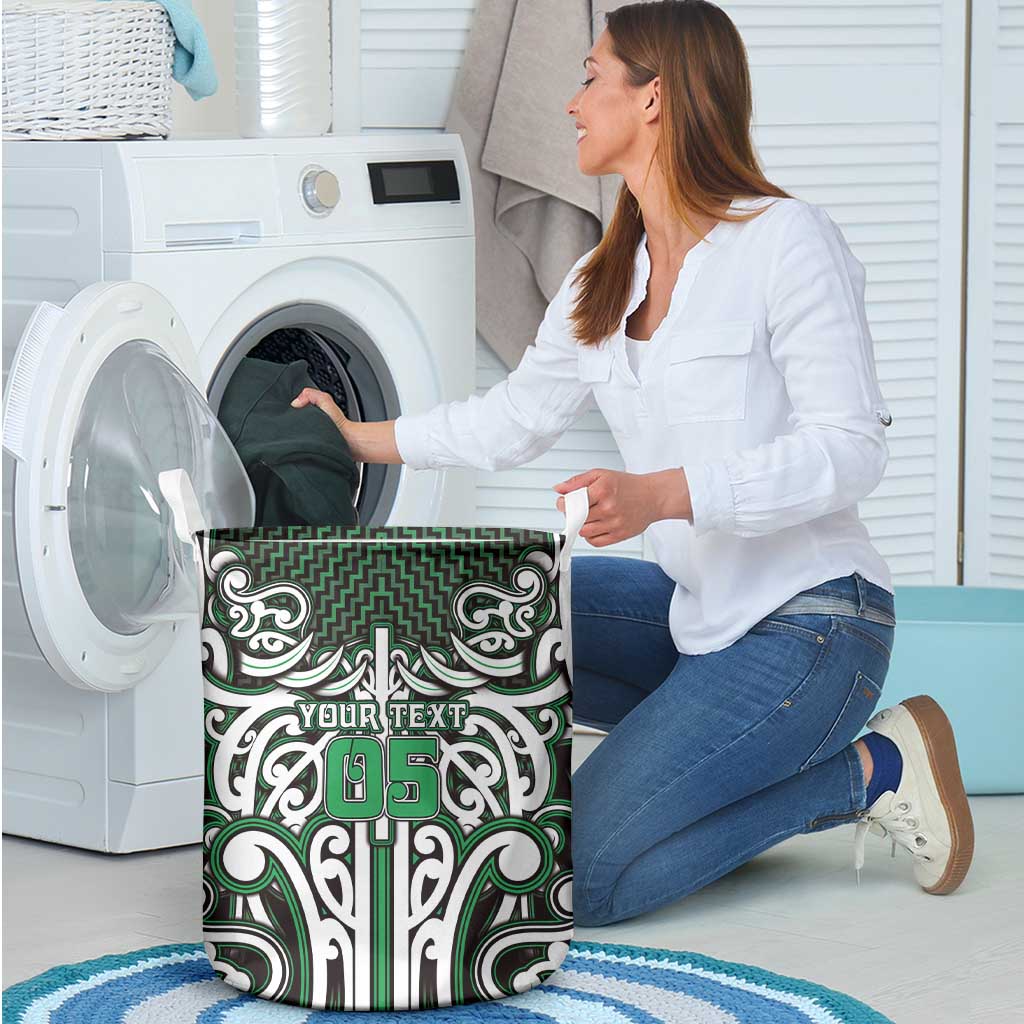 Custom Aotearoa Ngai Tahu Laundry Basket Maori Tribal Pattern Mix Poutama LT05 - Polynesian Pride