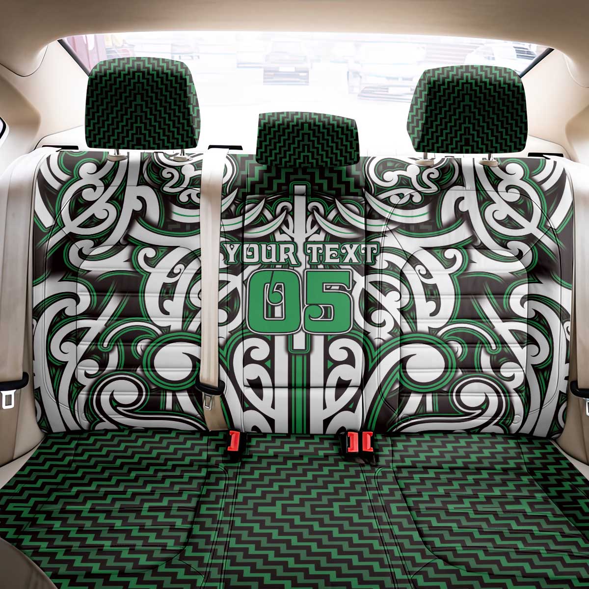 Custom Aotearoa Ngai Tahu Back Car Seat Cover Maori Tribal Pattern Mix Poutama LT05 - Polynesian Pride