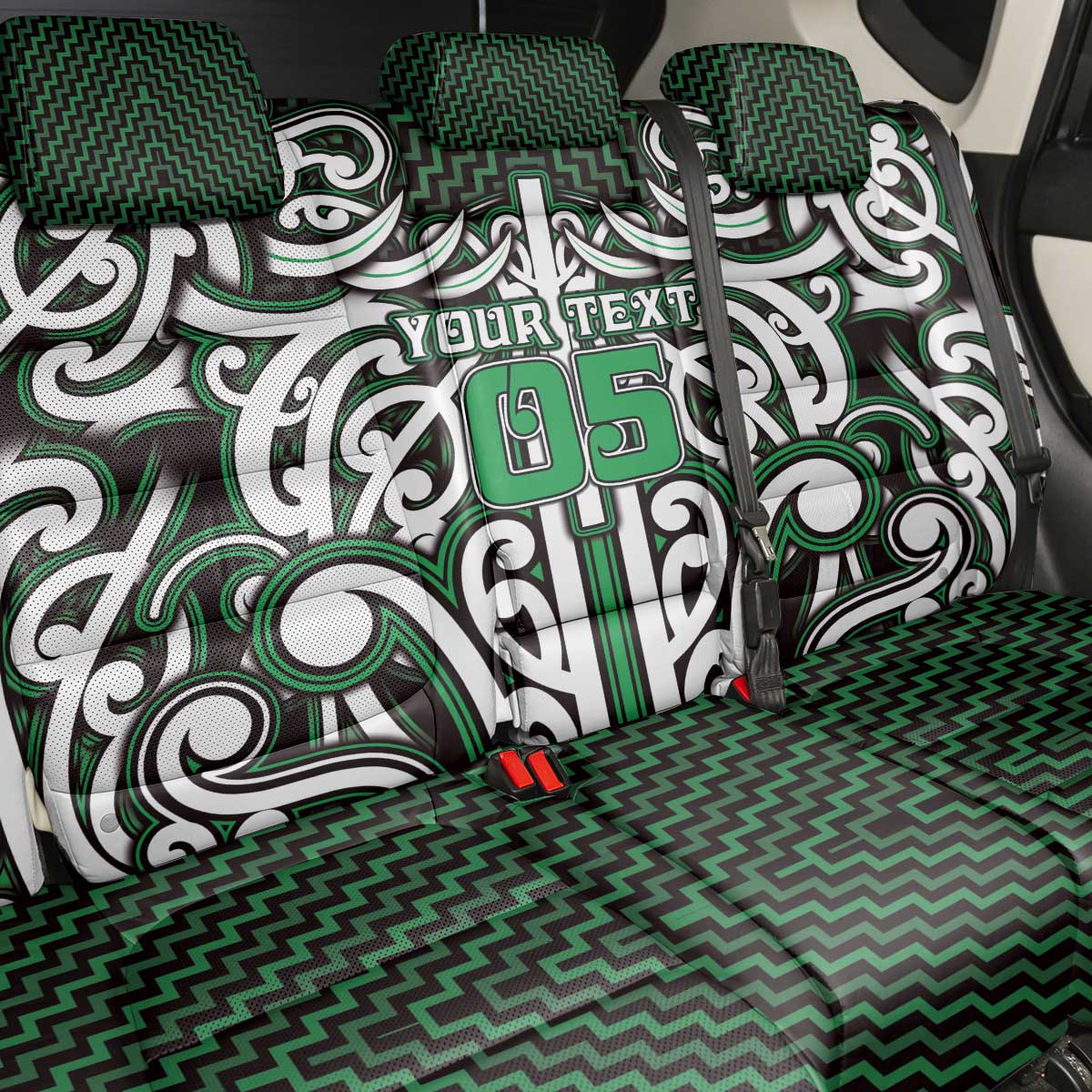 Custom Aotearoa Ngai Tahu Back Car Seat Cover Maori Tribal Pattern Mix Poutama LT05 - Polynesian Pride