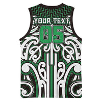 Custom Aotearoa Ngai Tahu Basketball Jersey Maori Tribal Pattern Mix Poutama LT05 - Polynesian Pride