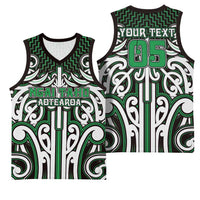 Custom Aotearoa Ngai Tahu Basketball Jersey Maori Tribal Pattern Mix Poutama LT05 - Polynesian Pride