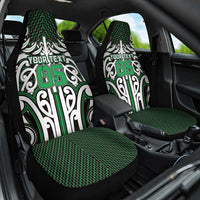 Custom Aotearoa Ngai Tahu Car Seat Cover Maori Tribal Pattern Mix Poutama LT05 One Size Green - Polynesian Pride