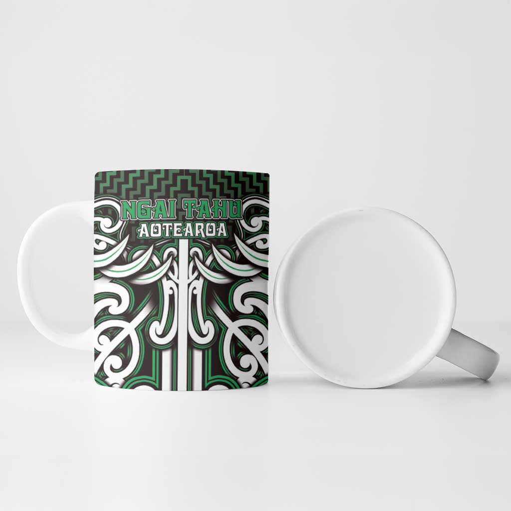 Custom Aotearoa Ngai Tahu Ceramic Mug Maori Tribal Pattern Mix Poutama LT05 - Polynesian Pride
