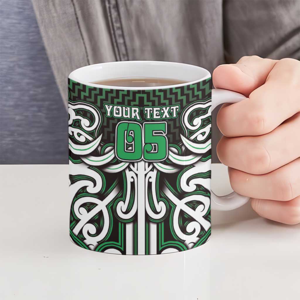 Custom Aotearoa Ngai Tahu Ceramic Mug Maori Tribal Pattern Mix Poutama LT05 - Polynesian Pride