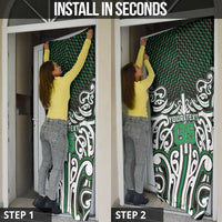 Custom Aotearoa Ngai Tahu Door Cover Maori Tribal Pattern Mix Poutama LT05 - Polynesian Pride