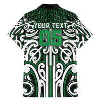 Custom Aotearoa Ngai Tahu Family Matching Off The Shoulder Long Sleeve Dress and Hawaiian Shirt Maori Tribal Pattern Mix Poutama