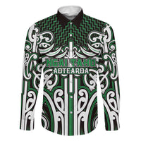 Custom Aotearoa Ngai Tahu Family Matching Short Sleeve Bodycon Dress and Hawaiian Shirt Maori Tribal Pattern Mix Poutama